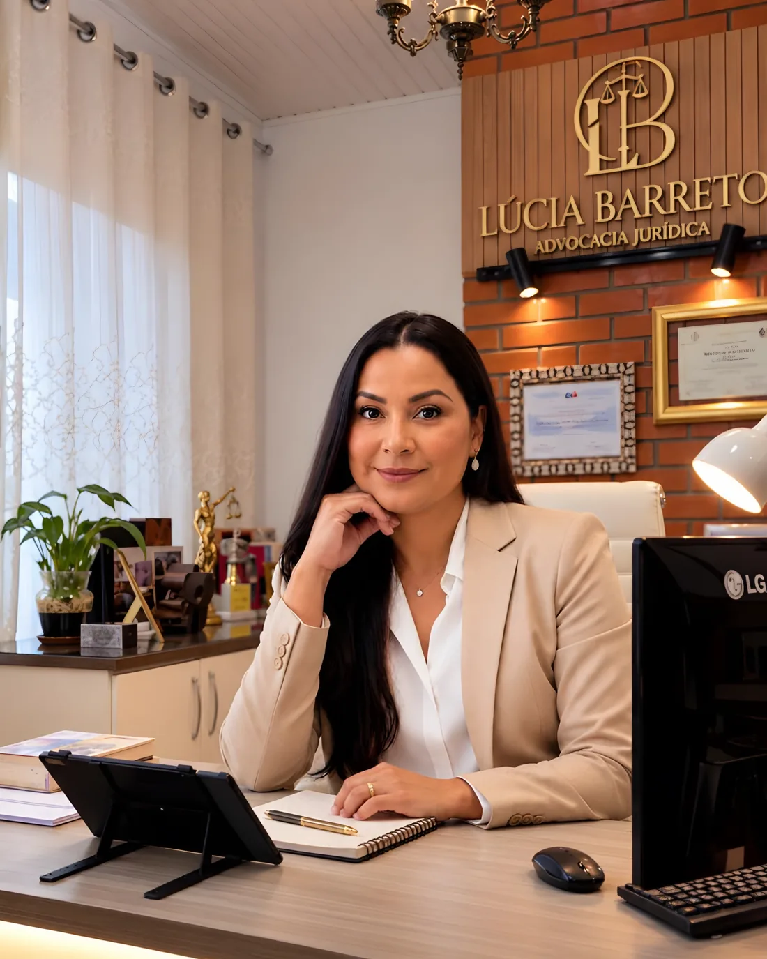 Dra. Lúcia Helena Barreto em seu escritório, em São Leopoldo